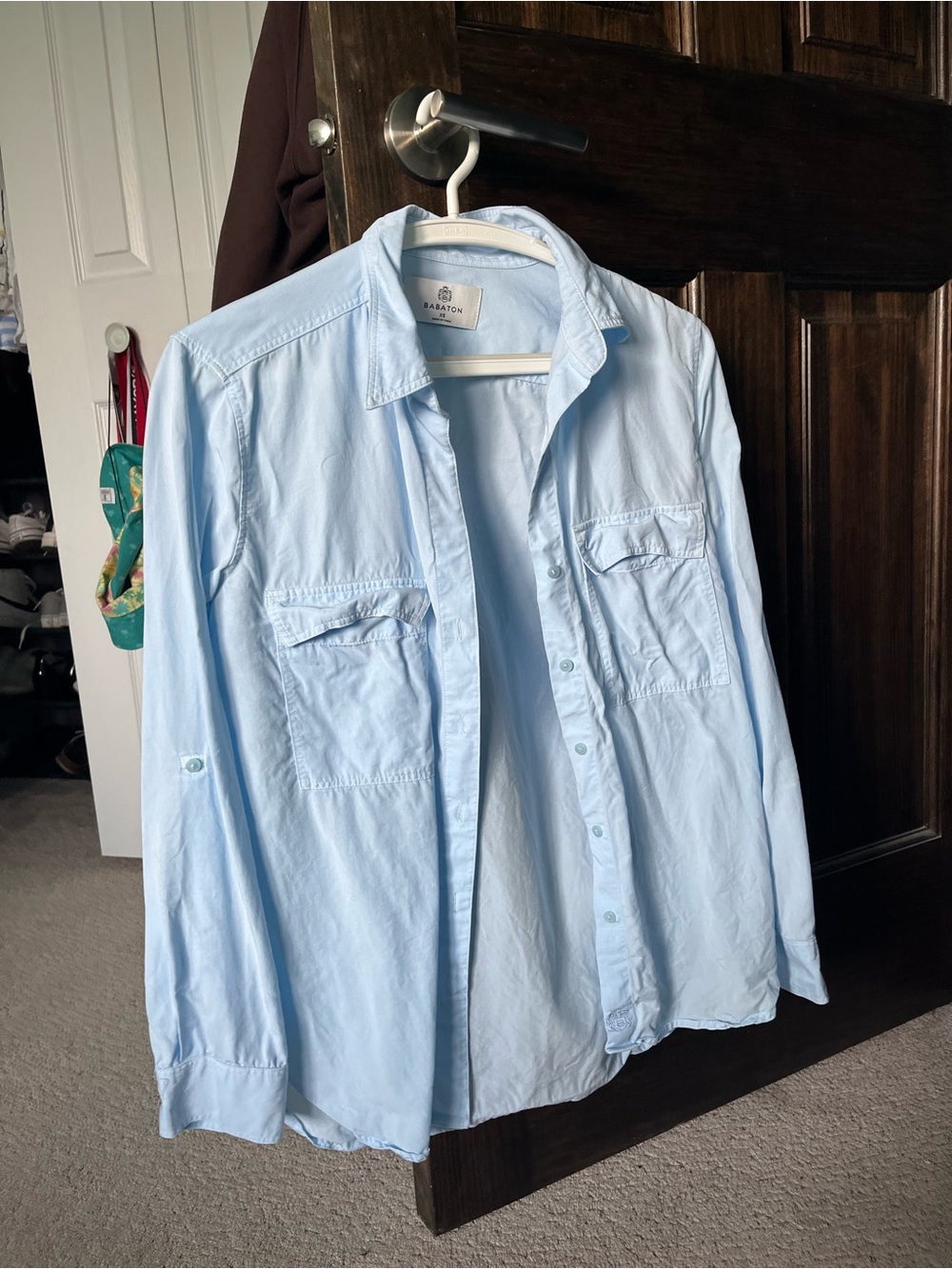 Aritzia Babaton Light Blue Button Up